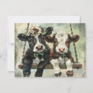 Carte Postale Vache mignonne