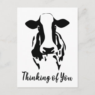 Carte Postale Vache Pensant à Toi Bonjour Tu Me Manques Ferme Ag