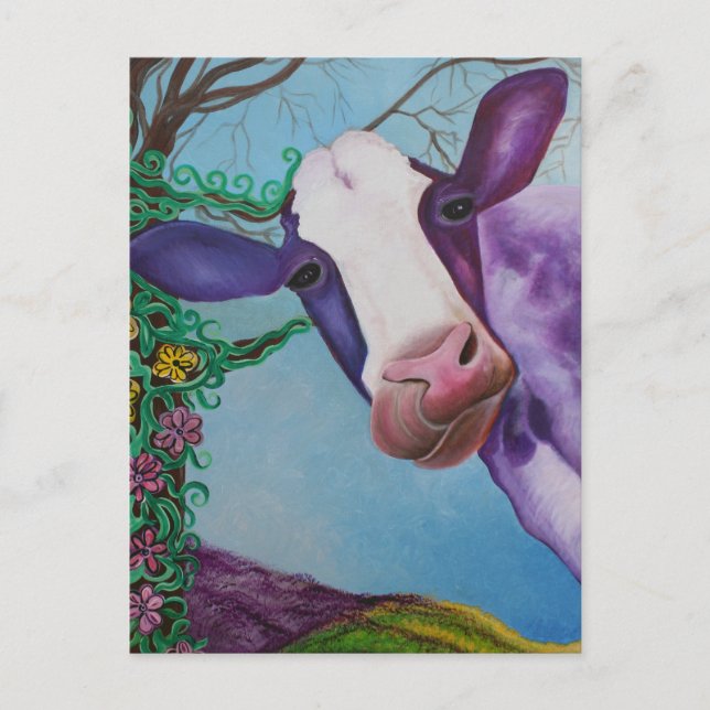 Carte Postale Vache pourpre (Devant)