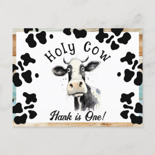 Carte Postale Vache Sainte 1er Anniversaire Sauvegarder La Date