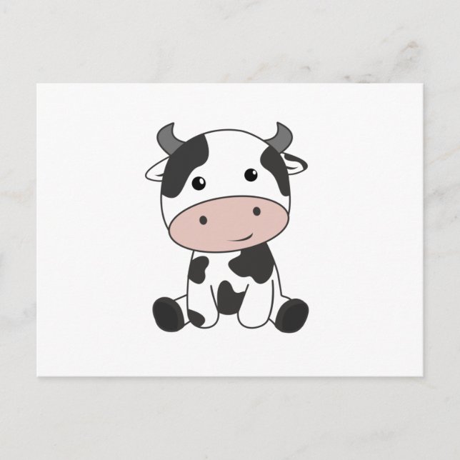 Carte Postale Vache Vache Vache Bébé Vache Vache Pattes mignonne (Devant)