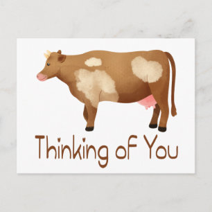 Carte Postale Vache Vous Pensant Bonjour Vous Manquez Ferme Agri