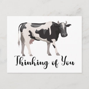 Carte Postale Vache vous pense Bonjour Vous manque Ferme Agricul