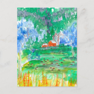 Carte Postale Vaches de paysage de montagne Red Grange Nous avon