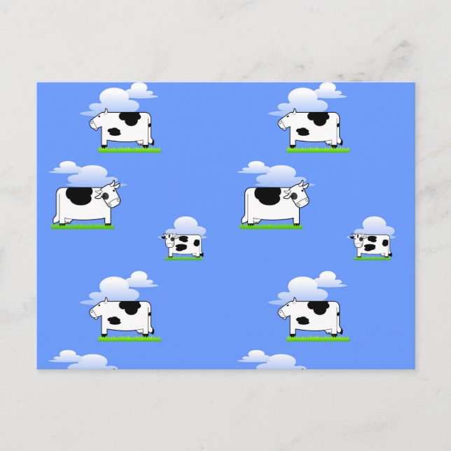 Carte Postale Vaches drôle mignon Vache Mad motif personnalisé (Devant)
