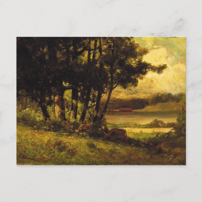 Carte Postale Vaches pâturant près de la rivière - Edward Banist (Devant)