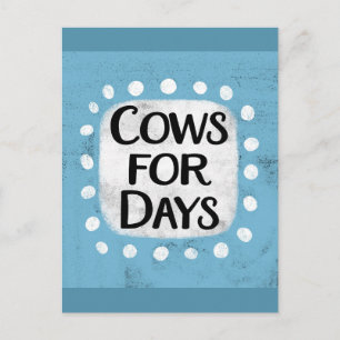 Carte postale Vaches pour des jours