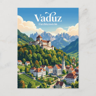 Carte Postale Vaduz, Liechtenstein