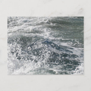 Carte Postale Vague océanique embruns côtiers photographie de pl