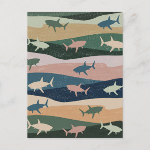 Carte Postale VAGUE vintage SHARK