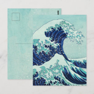 Carte Postale Vagues bleues Hokusai