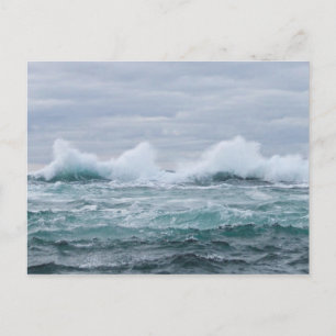 Carte Postale Vagues brisant l'île de Staffa
