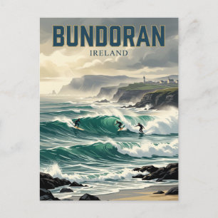 Carte Postale Vagues de Bundoran Irlande