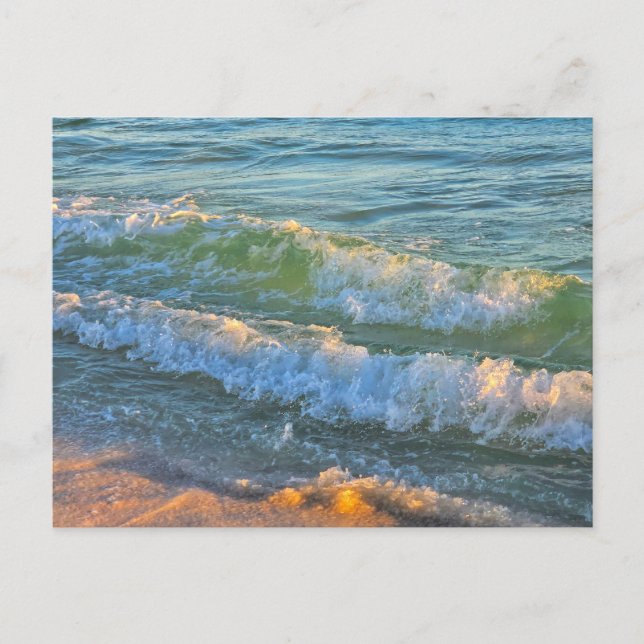 Carte Postale Vagues de l'océan (Devant)