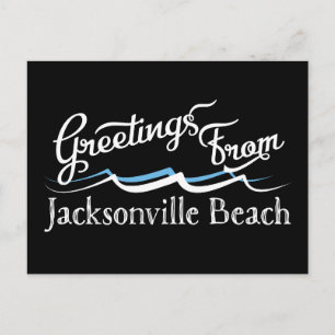 Carte Postale Vagues d'eau de la plage de Jacksonville