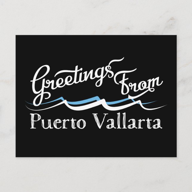 Carte Postale Vagues d'eau de Puerto Vallarta (Devant)