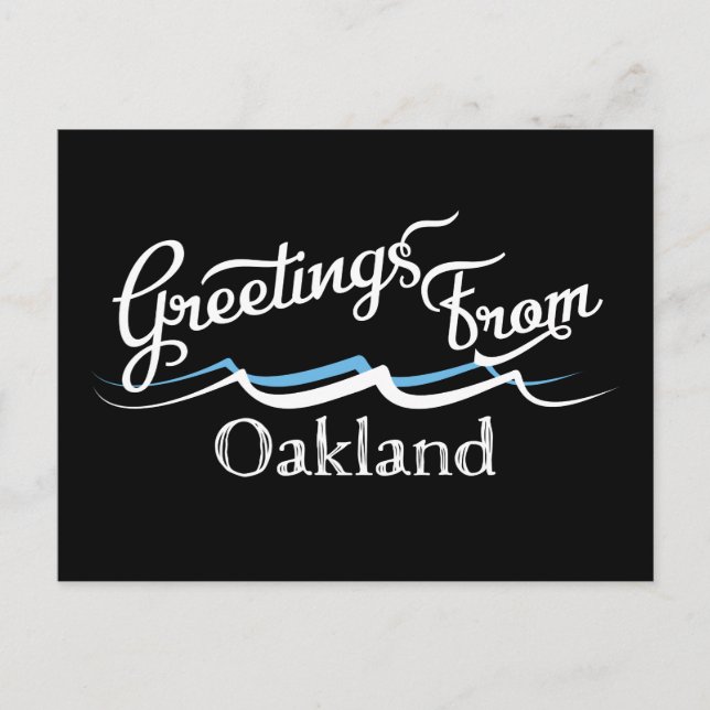 Carte Postale Vagues d'eau d'Oakland (Devant)