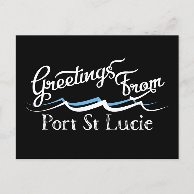 Carte Postale Vagues d'eau Port St Lucie (Devant)