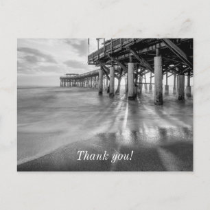 Carte Postale Vagues Douces Au Quai De Cocoa Échelle De Gris Mer