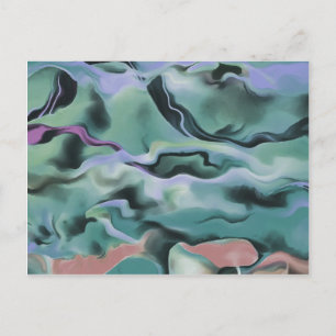 Carte Postale Vagues En Harmonie Acrylique Pour L'Art Abstrait