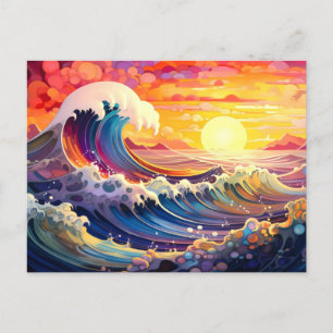 Carte Postale Vagues Épiques 11