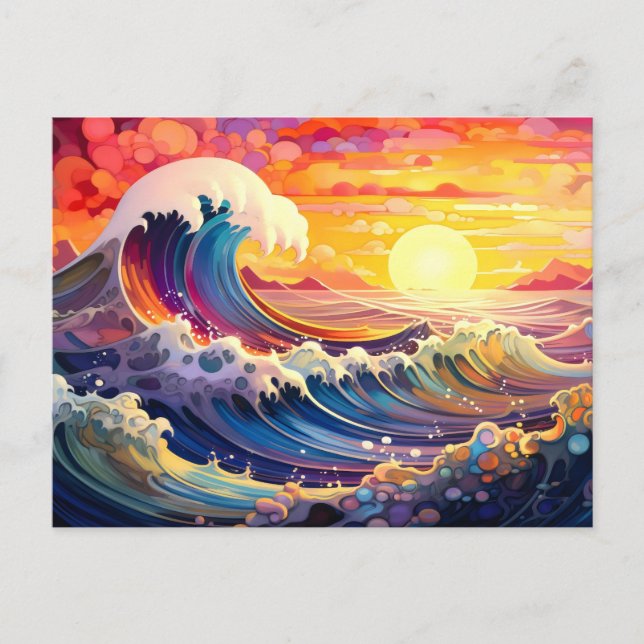 Carte Postale Vagues épiques 11 (Devant)