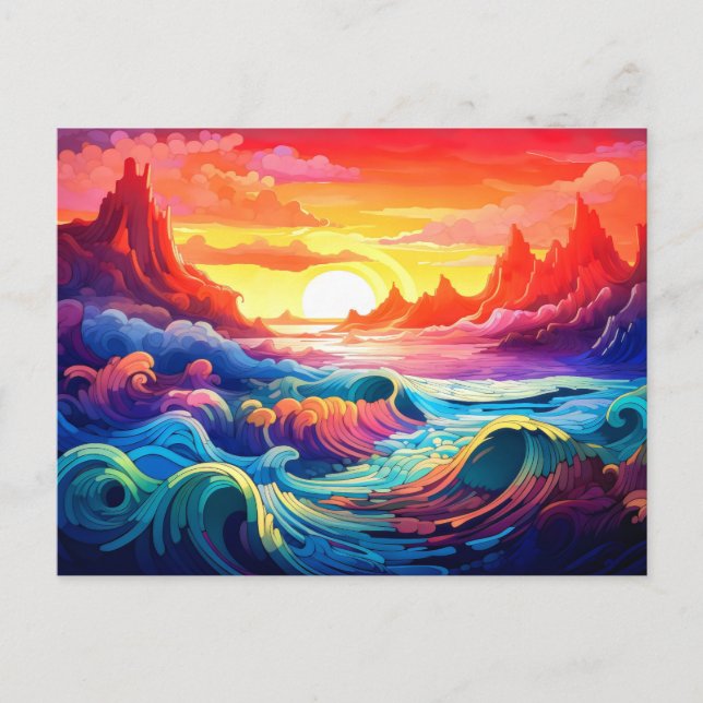 Carte Postale Vagues épiques 5 (Devant)