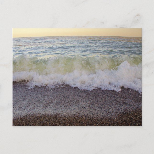 Carte Postale Vagues frappant la plage au bord de la plage 2 (Devant)