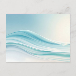 Carte Postale Vagues océaniques sereines abstraites avec des ble