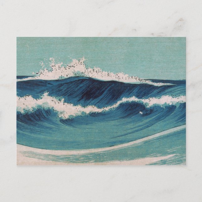 Carte Postale Vagues océaniques - Uehara Konen (Devant)