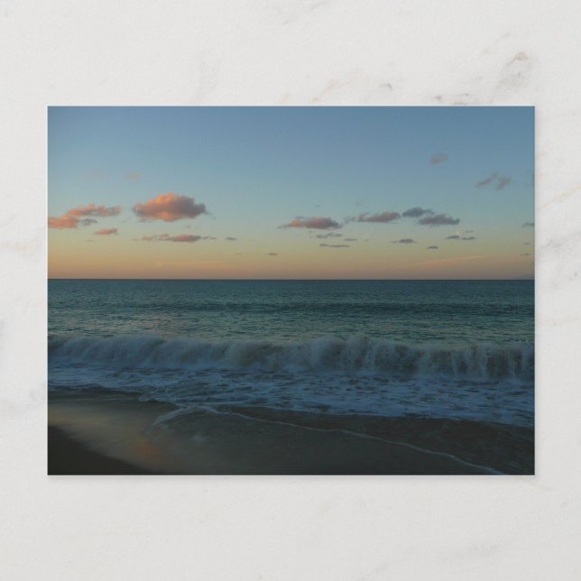 Carte Postale Vagues s'écrasant au paysage de Sunset Beach (Devant)