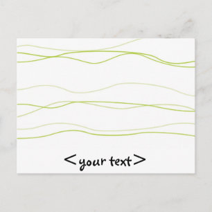 Carte Postale Vagues vert clair et blanc