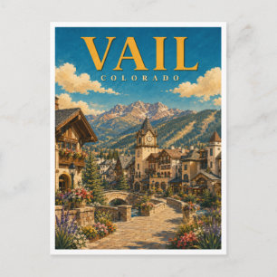Carte Postale Vail Colorado Vail Village GeoSaga