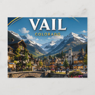 Carte Postale Vail Colorado Village de Montagne Scénique