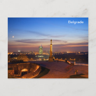 carte postale vainqueur du monument de Belgrade