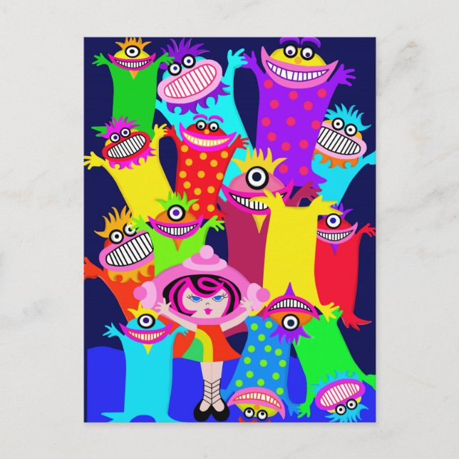 Carte Postale vaisseau Betty et les monstres magiques (Devant)