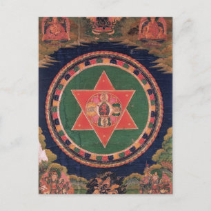 Carte Postale Vajravarahi Vajrayogini Bouddhiste Tibétain Mandal