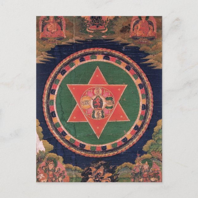 Carte Postale Vajravarahi Vajrayogini Mandala bouddhiste tibétai (Devant)