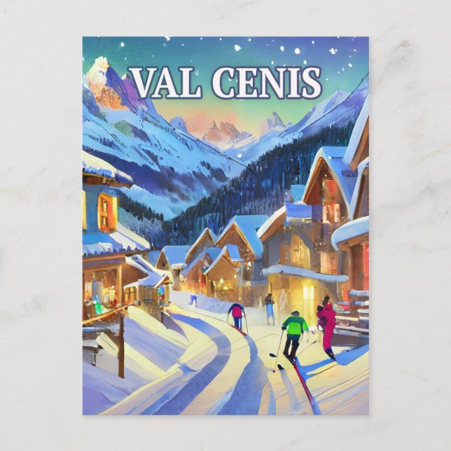 Carte Postale Val Cenis : Émeraude des Alpes, Sérénité Hivernale (Devant)