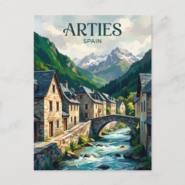 Carte Postale Val d'Aran - Village d'Arties Espagne (Devant)