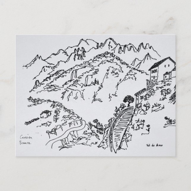 Carte Postale Val d'Asco accidenté | Corse, France (Devant)