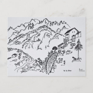 Carte Postale Val d'Asco accidenté Corse, France