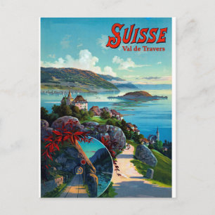 Carte Postale Val de Travers, Suisse