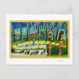 Carte Postale Valdez, AlaskaGrandes lettres ScènesValdez, AK
