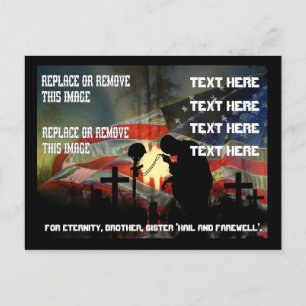 Carte Postale Vale commémorative vétéran des larmes Souvenir