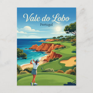 Carte Postale Vale do Lobo Portugal, golfeur