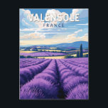 Carte Postale Valensole France Travel Art Vintage<br><div class="desc">Conception de déplacement vectoriel rétro Valensole. Valensole est une ville située dans la région des Alpes-de-Haute-Provence en France. Il est situé sur un plateau au milieu des lavandes et des amandiers.</div>