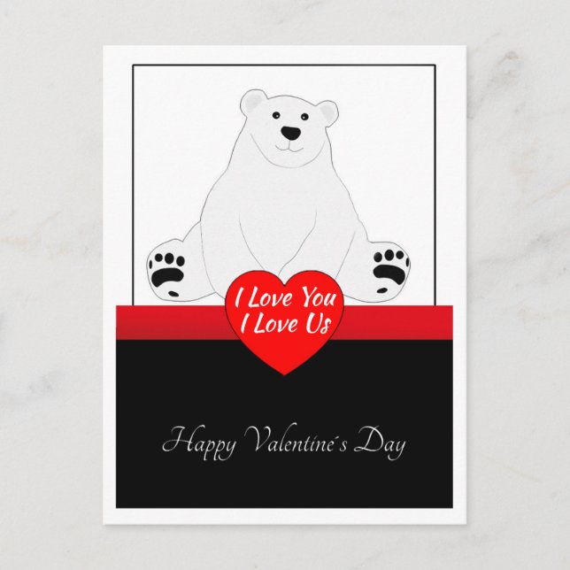 Carte Postale Valentine Bear (Devant)