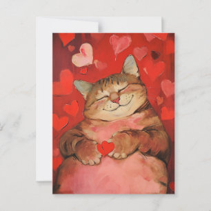 Carte Postale Valentine Cat