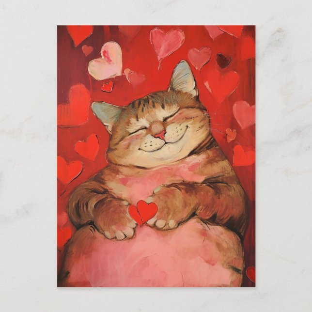 Carte Postale Valentine Cat (Devant)